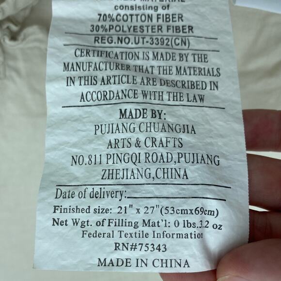 Cupcakes & Cashmere Pillow Shams Quilted Neutral Cottage Core Farmhouse - Picture 6 of 7